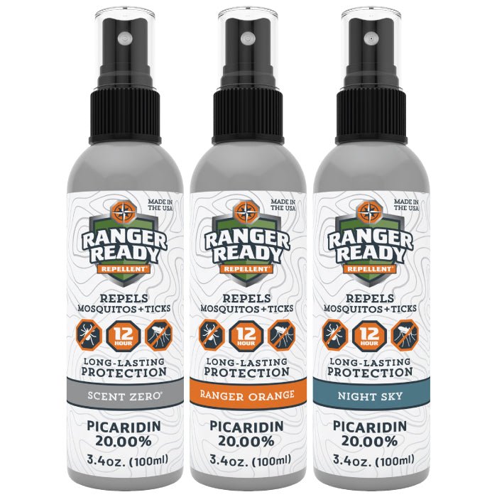 Ranger Ready travel-size picaridin trio — 3.4 oz bottles